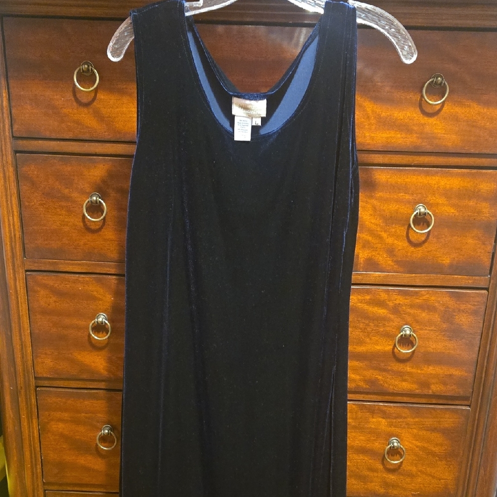 Elegant Blue Sleeveless Dress